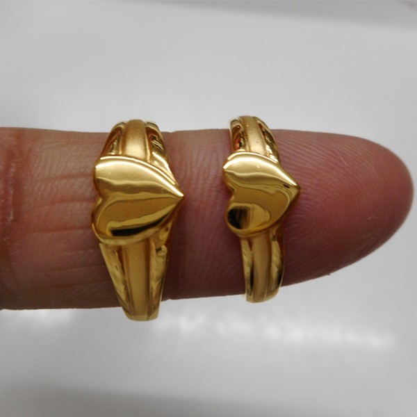 22 kt gold casting fancy couple rings