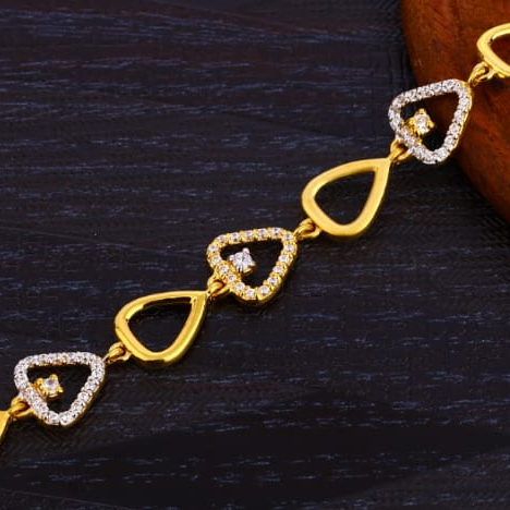 916 Gold Ladies Fancy Bracelet LB364