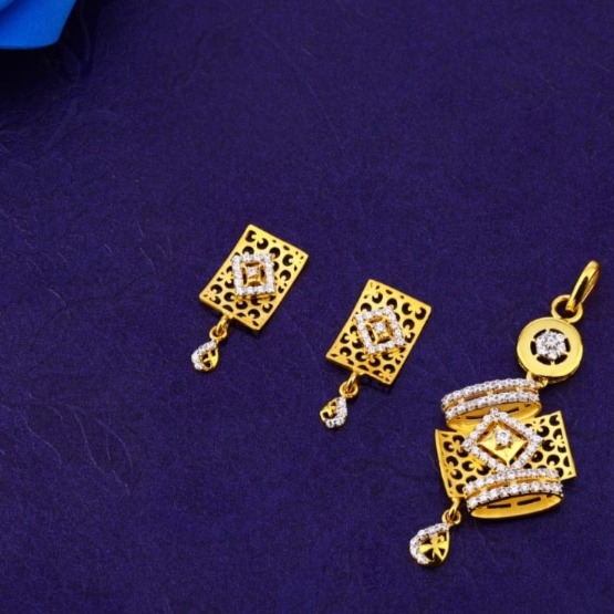 22 carat gold classical ladies pendants set RH-PS308