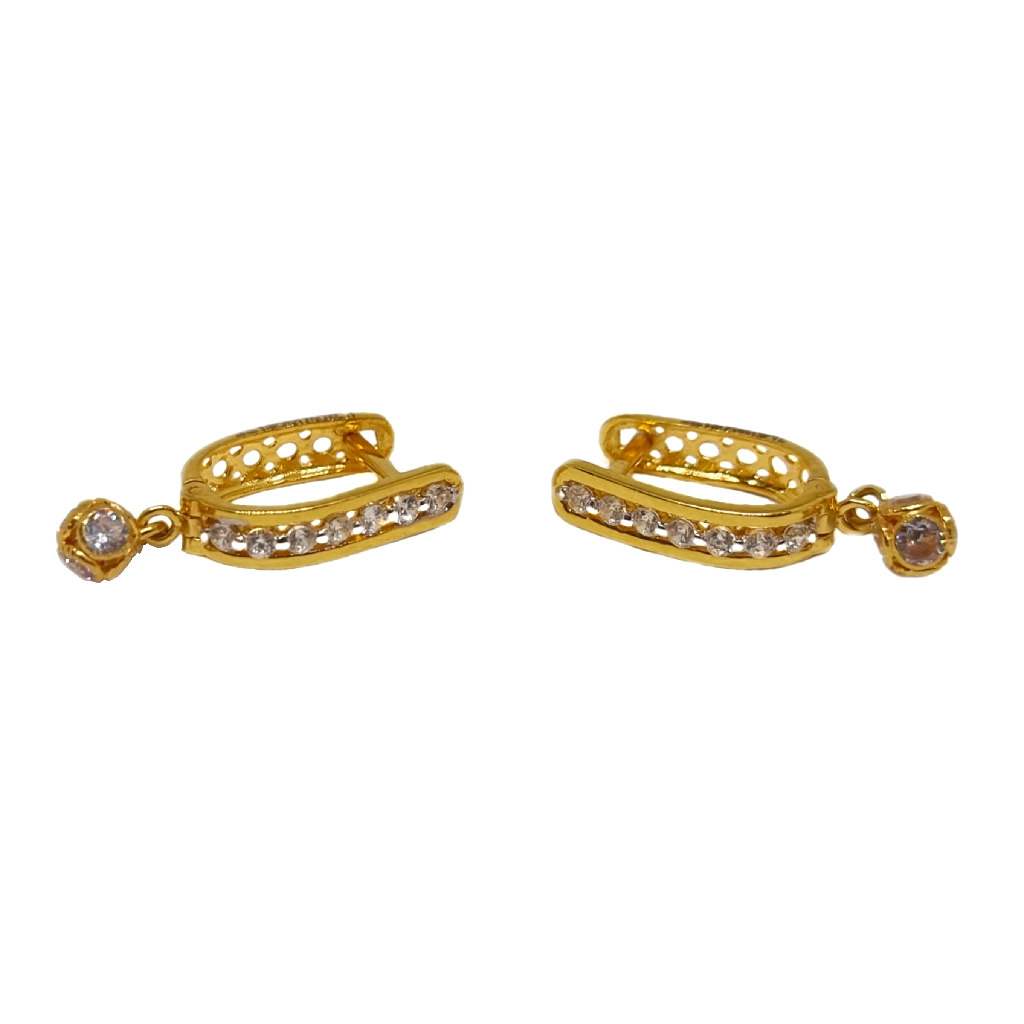 18K Gold CZ Diamond Earrings MGA - BLG0657