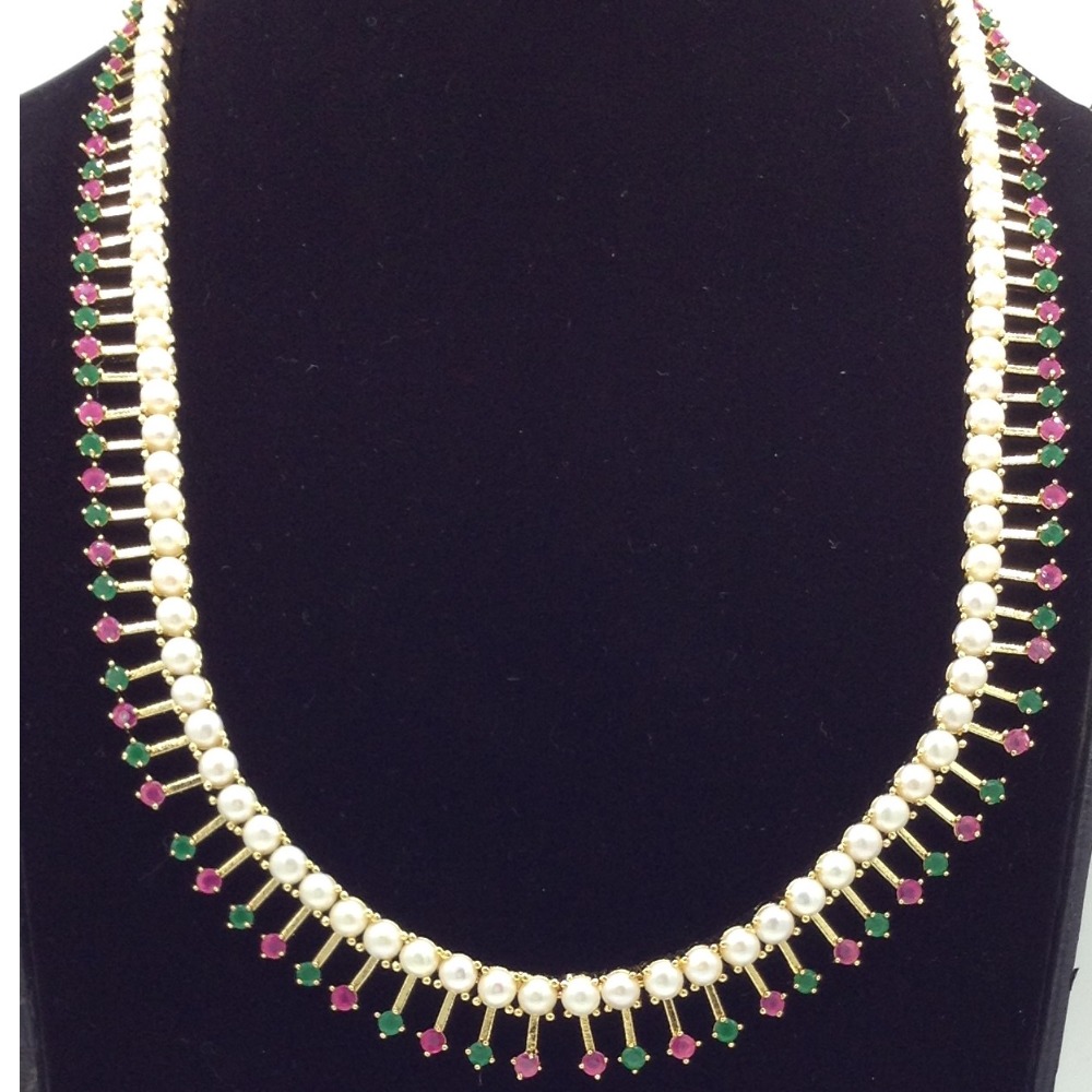 Tricolour Long Necklace Set JNC0226