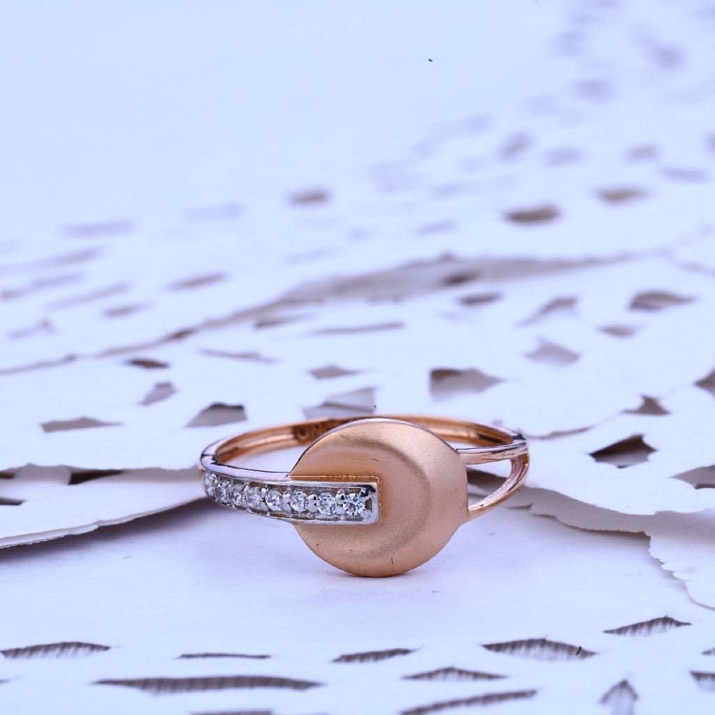 Rose Gold Ladies Cz Ring-RLR170