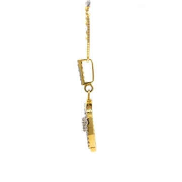 Round Sheap Pendant Set in 18k Gold And Diamond
