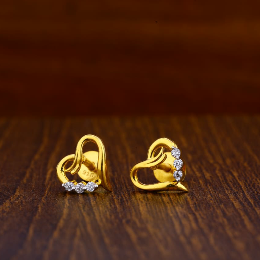 Plain Gold Earrings 1780 Grams Ear Studs  Mohan Jewellery