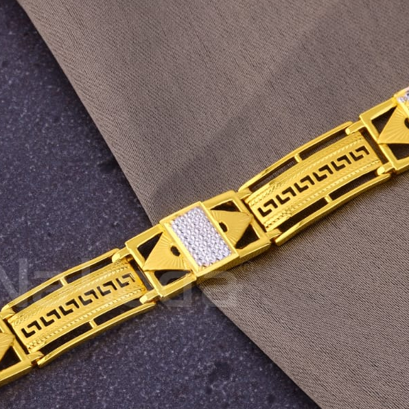 22KT Gold Mens Classic Plain Bracelet MPB317