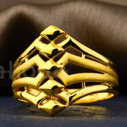 916 Gold Hallmark Delicate Ladies Plain Ring LPR574