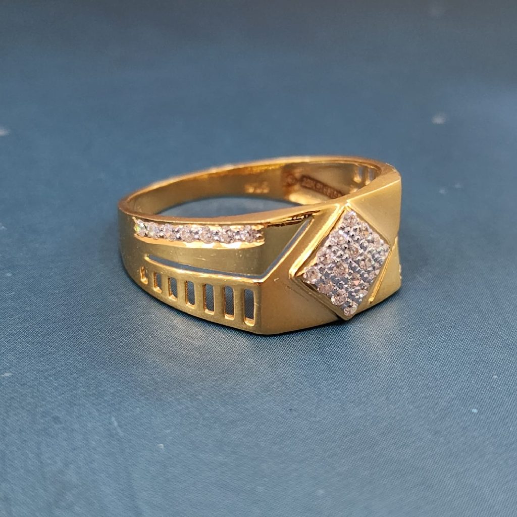 22K Gold Exclusive Stone Gents Ring