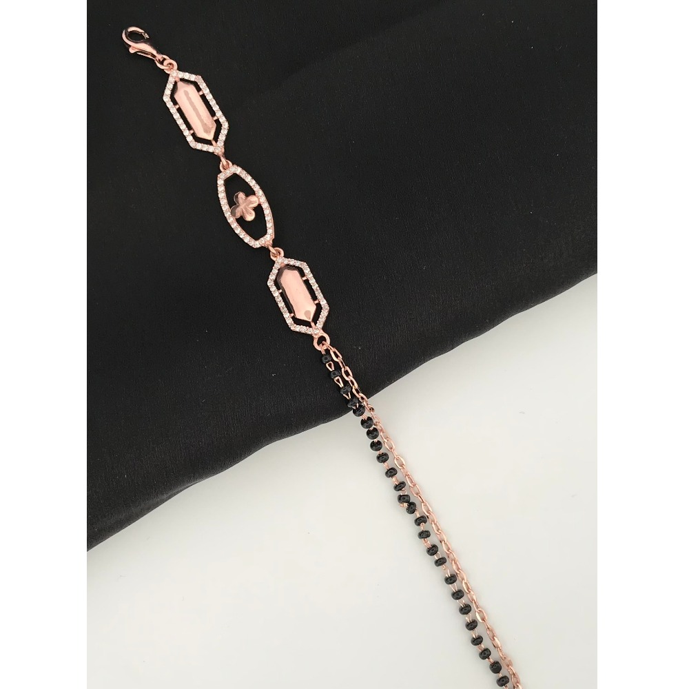 925 Silver Rose Gold Mangalsutra Bracelet