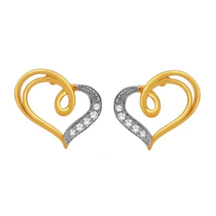 Wholesale 2021 Hot sale Fashion earrings stainless steel heart shape earring  Gold color for women and girls From malibabacom