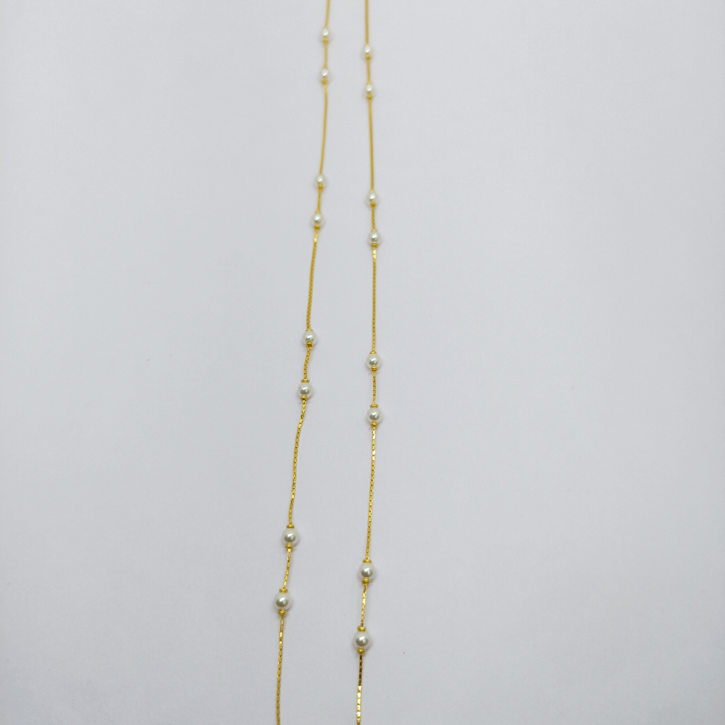 916 Gold Fancy Gold Pearl Chain