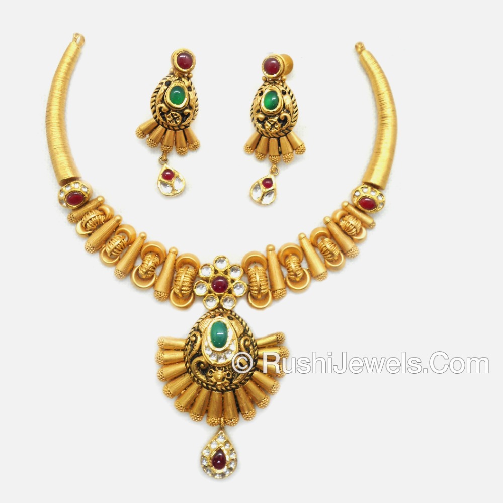 916 Gold Attractive Necklace Set