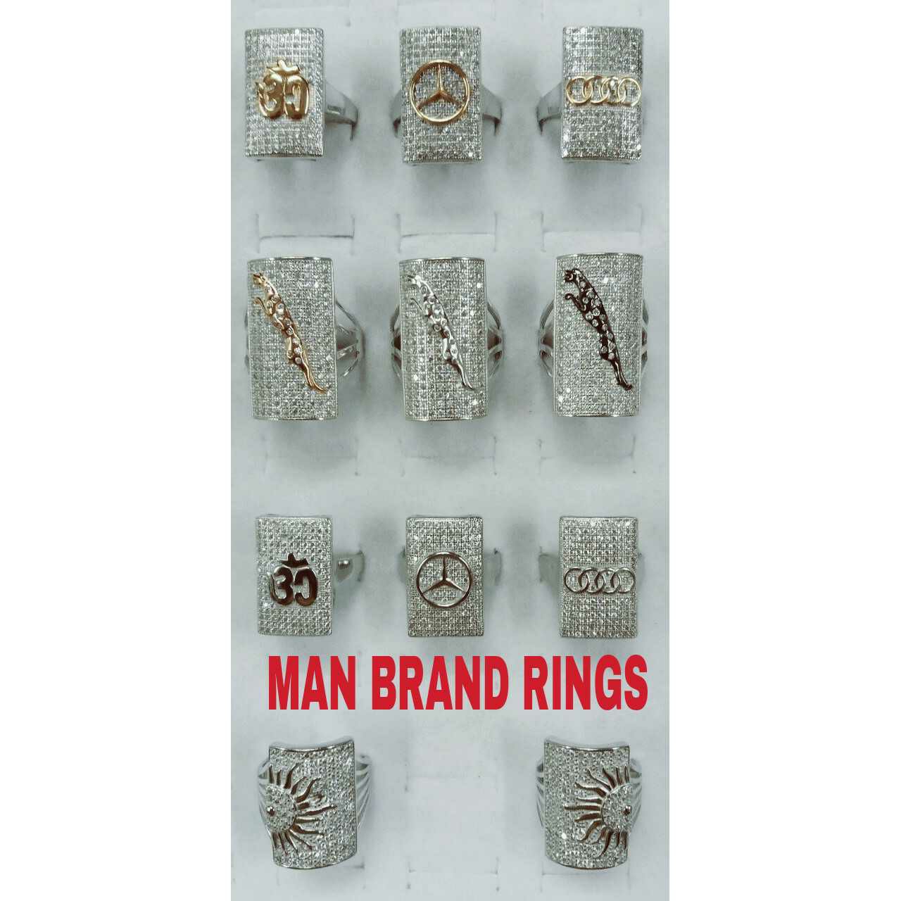 92.5 Sterling Silver Man Brand Ring Ms-2983