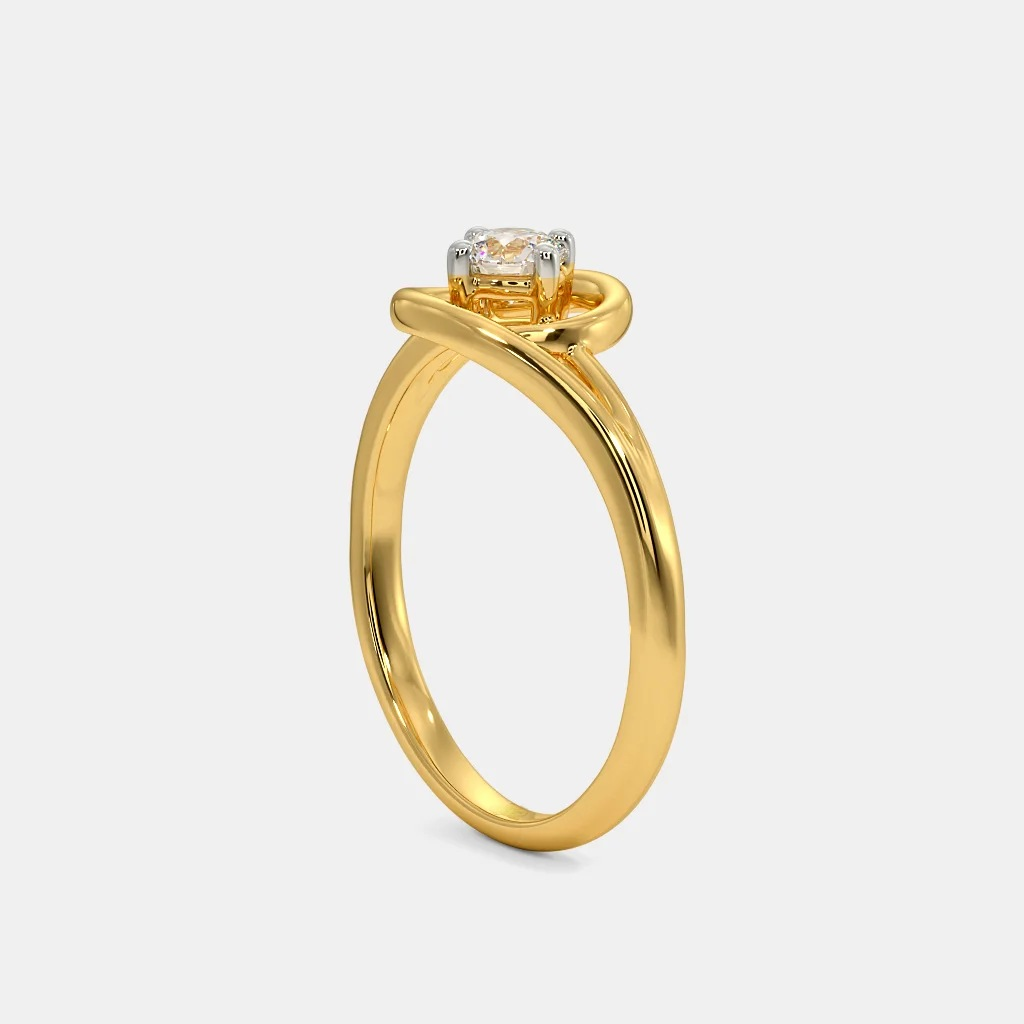Buy quality 22k gold single stone ladies ring in Ahmedabad