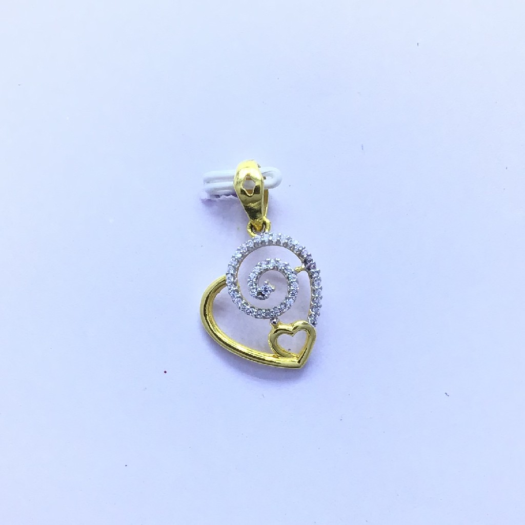 DESIGNED HEART FANCY GOLD PENDANT