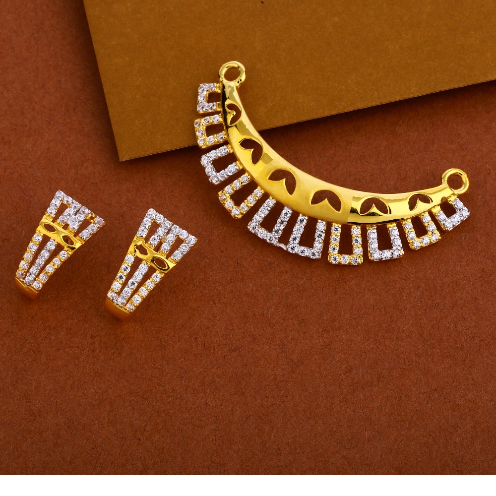 916 Gold  Mangalsutra Women's Designer Pendant Set MP249