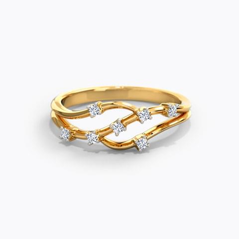 22K Gold Cz Fancy Ring SRJR01