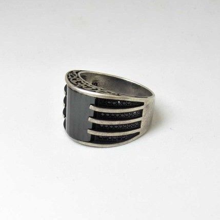925 Sterling Silver Oxides Designed Gents Ring