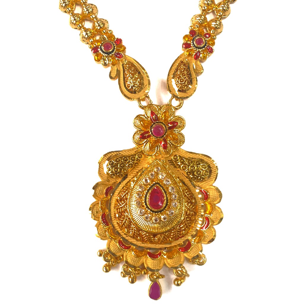 1 gram gold forming necklace set mga - gfn0021