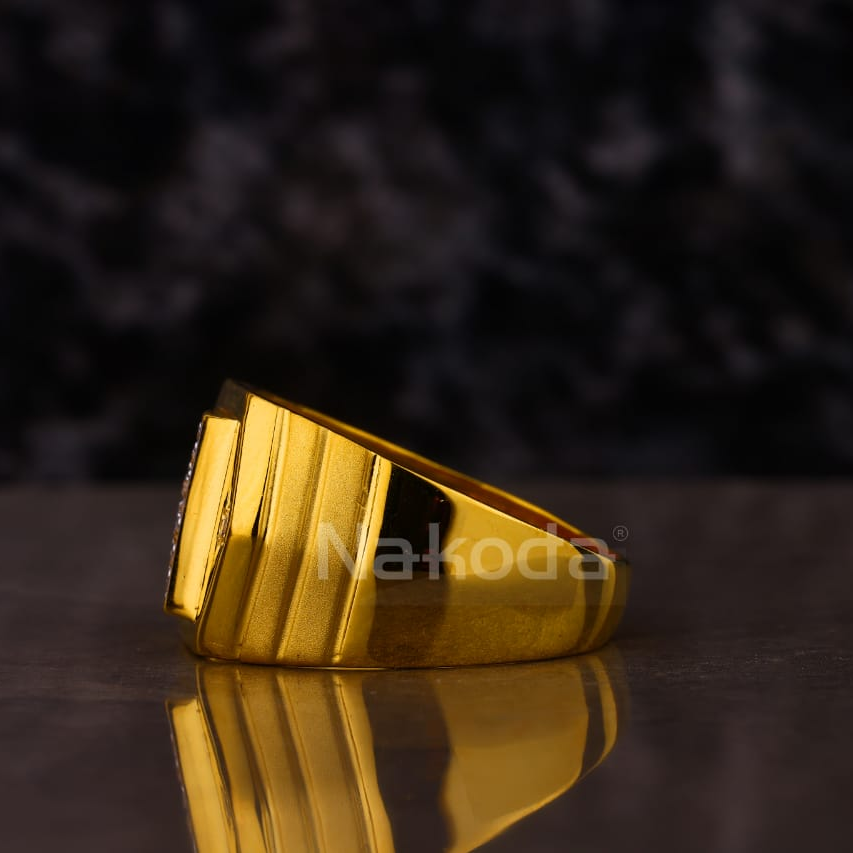 916 Gold CZ Men's Exclusive Ring MR857