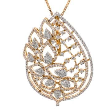 18k rose gold geweldig diamond pendant