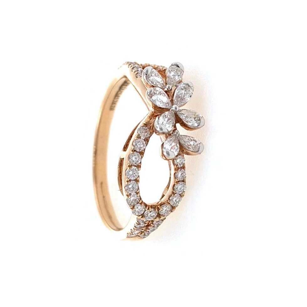 Slatko Diamond Ring in 18k Rose Gold 0LR22
