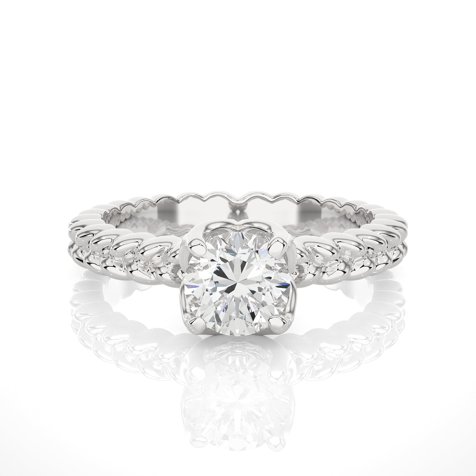 Dazzling Solitaire Ring WG