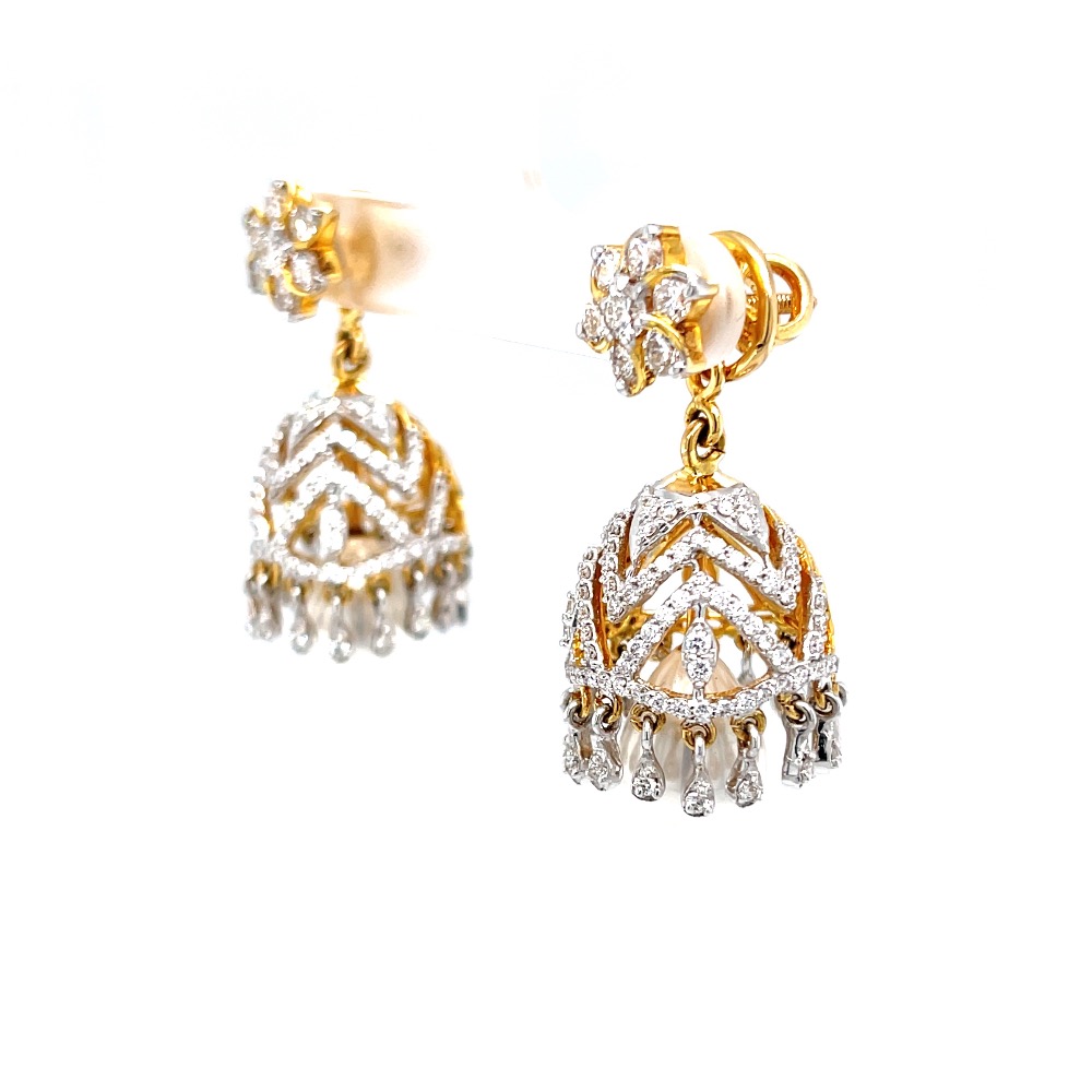 Jhumkis for Special Occasion with Premium Quality Diamonds 6TOP185