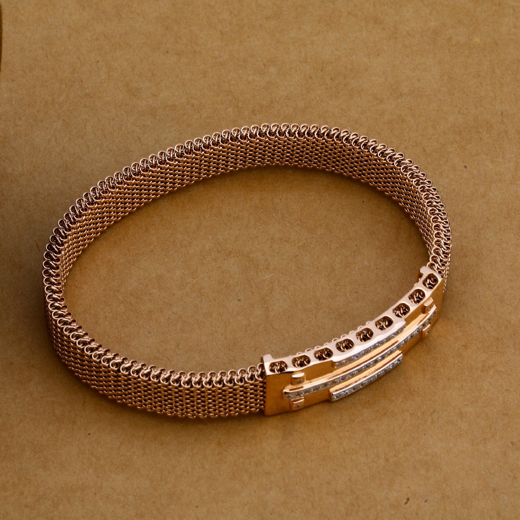 Gold Leather Bracelet-MLB82