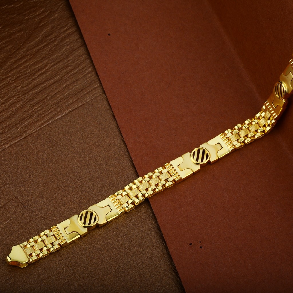 Mens 916 Diamond Casting Gold Cz Bracelet-MCB08