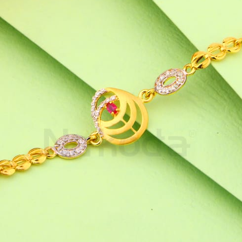 916 Gold CZ Ladies Bracelet LB552