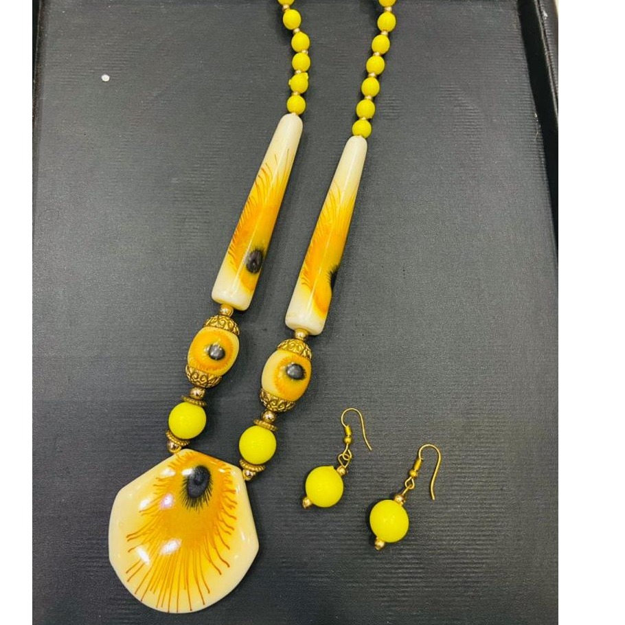 New Stylish Design Long Artificial Necklace Set 