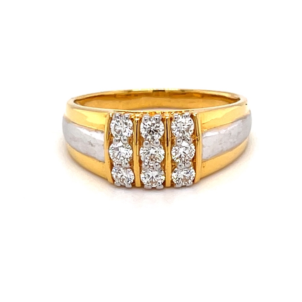 14K Gold Ring with Off-Set Princess-Cut Diamond – Engels Jewelry Co. |  Grand Rapids Custom Design Jewelers