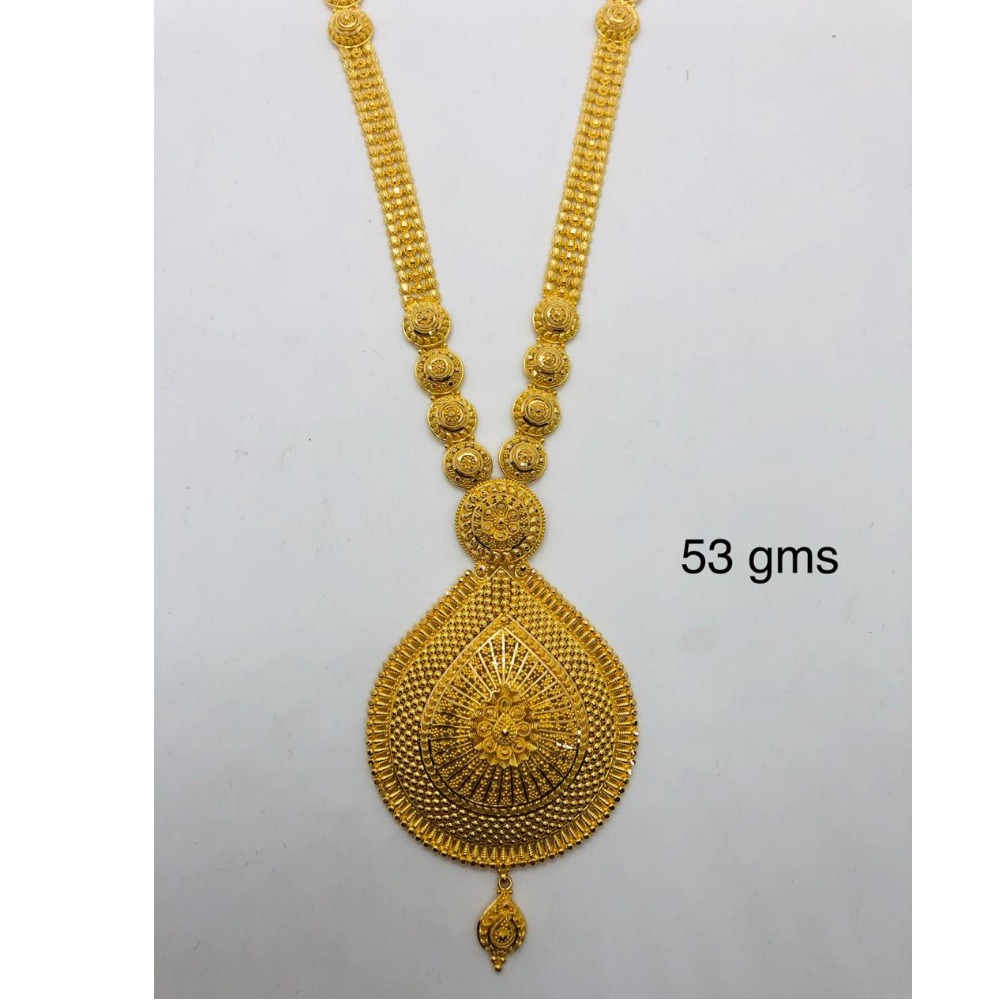 916 CZ Gold Stately Long Necklace 
