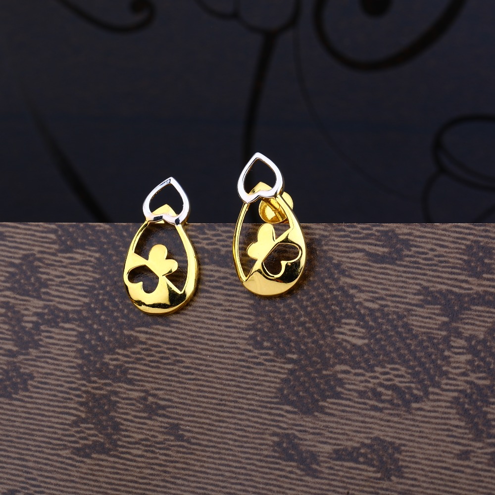 Ladies 22K Gold Fancy Designer Earring -LPE54