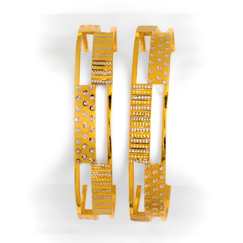 916 Gold Double Pipe  Kadali Bangle BO-012