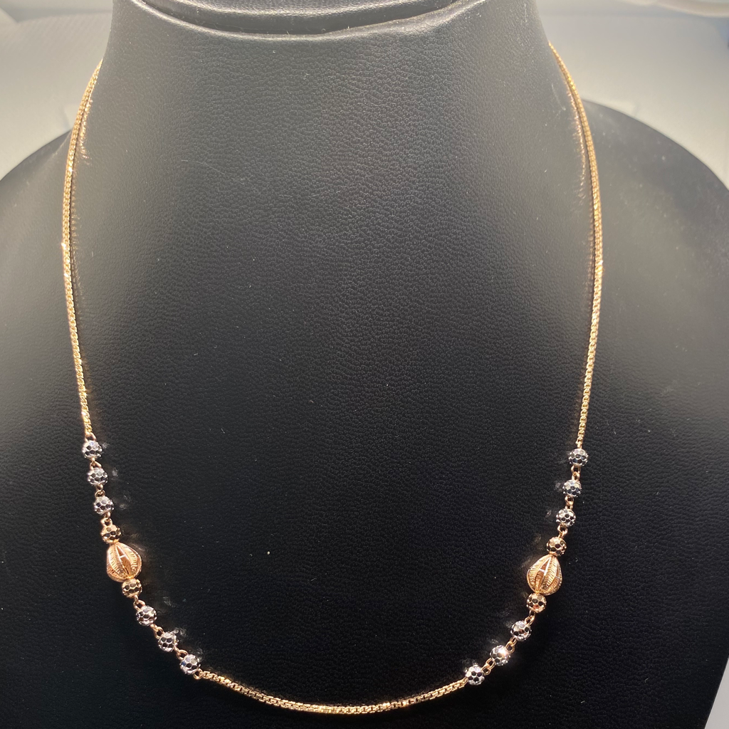 Rose light weight gold necklace
