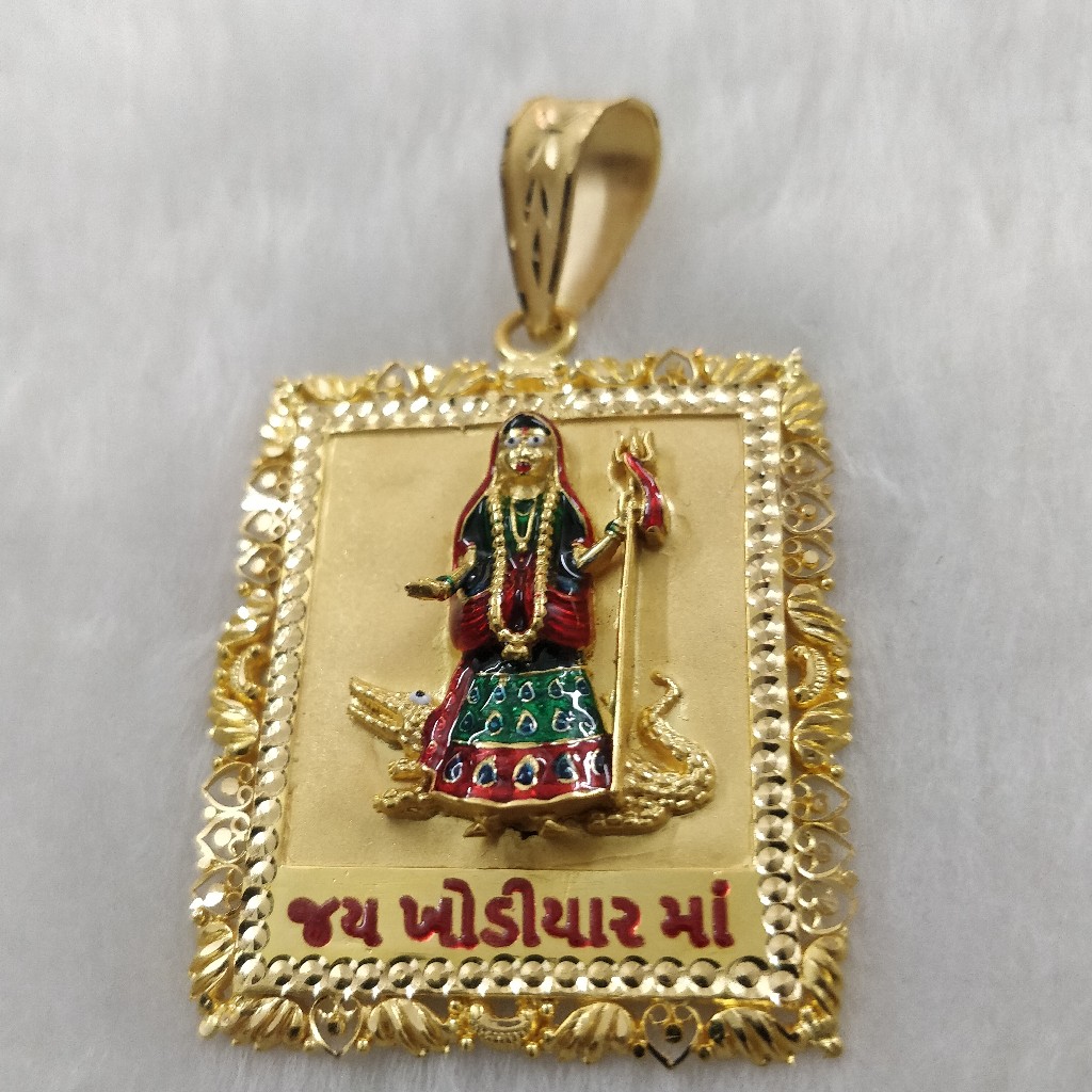 916 Gold Gent's Fancy Khodiyar Maa Pendant