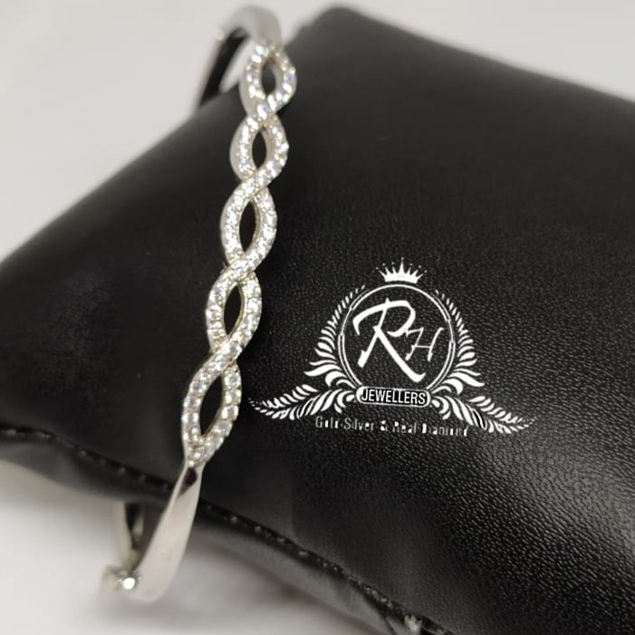 SILVER 925 ladies zigzag diamond bracelet RH-LB929