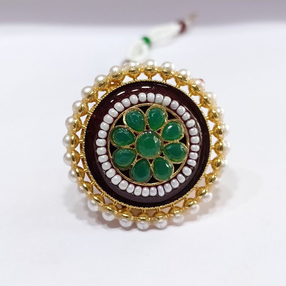 One Gram Gold Kundan Minakari Stone Women Bor