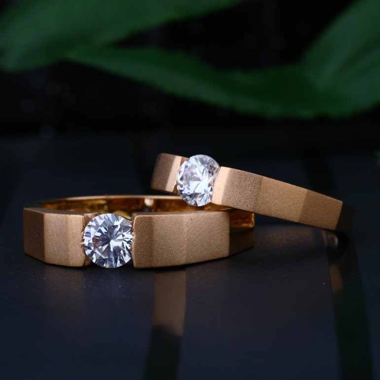 916 Gold Attractive Couple ring GJ-R0258