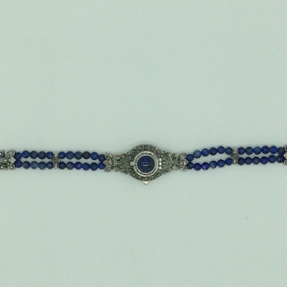 Natural lapis lazuli round designer concealed watch jbg0240