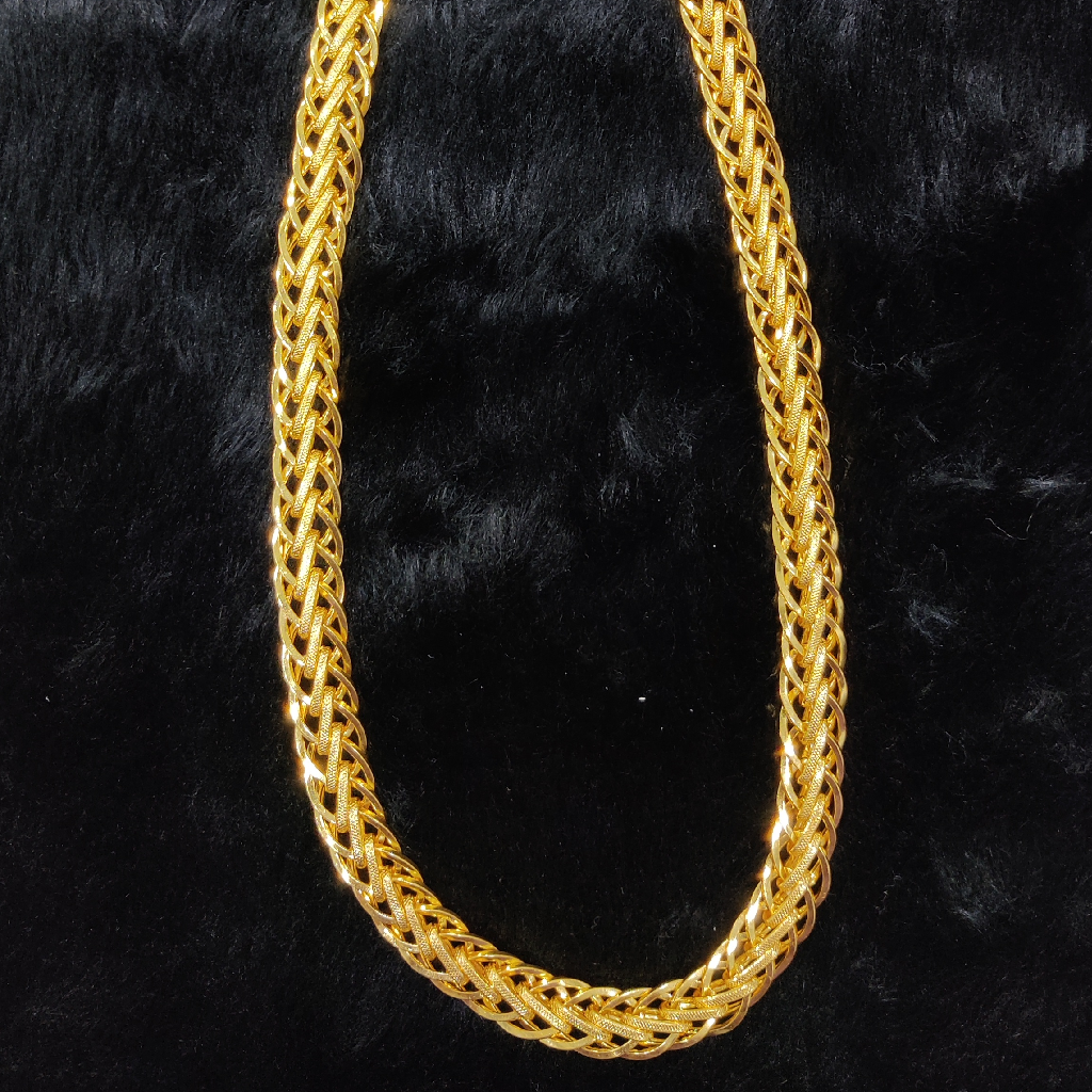 916 Gold Fancy Gent's Hollow Chain