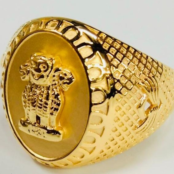 22kt gold ashok stambh yuvraaj rings
