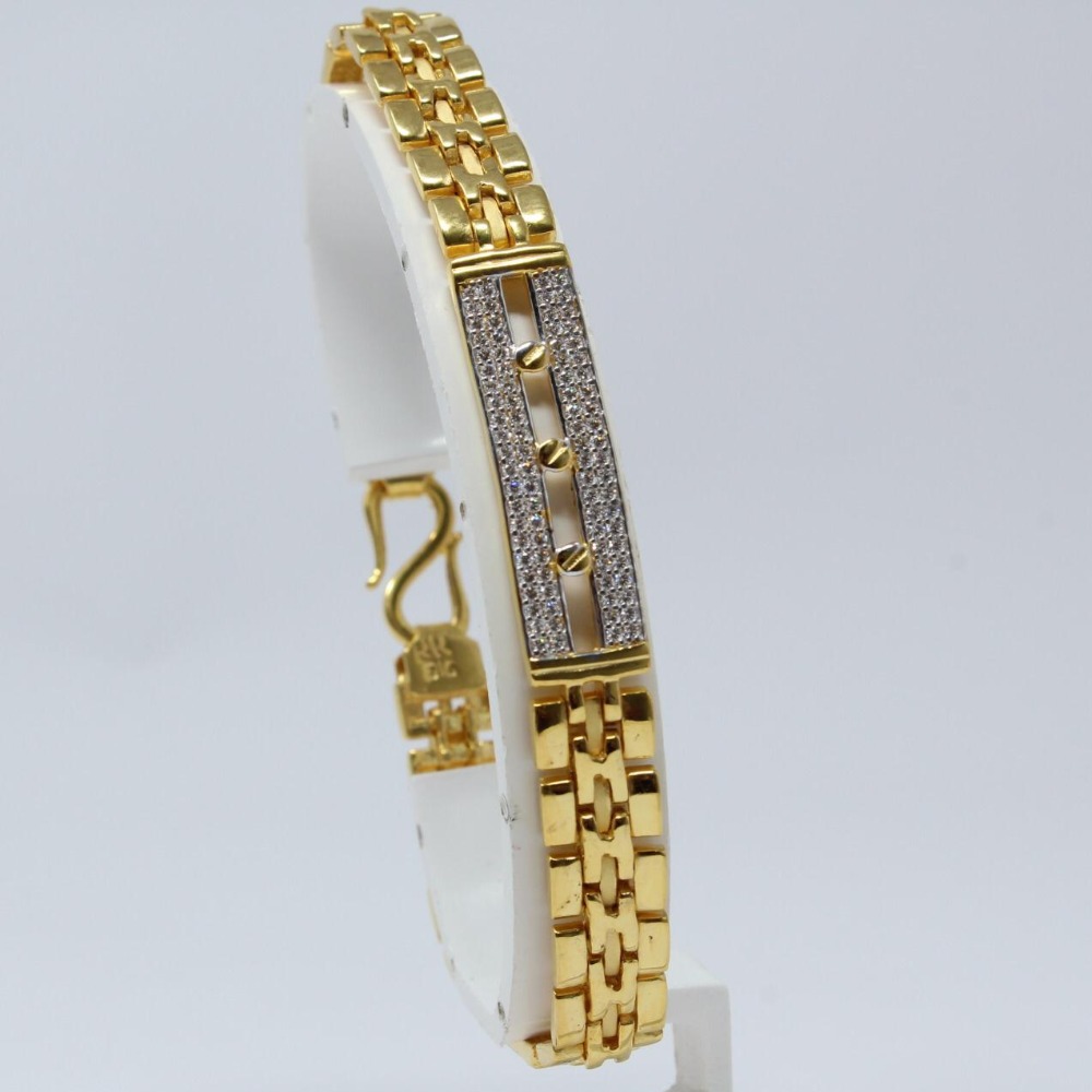 916 Gold CZ Gents Lucky KV-GB004