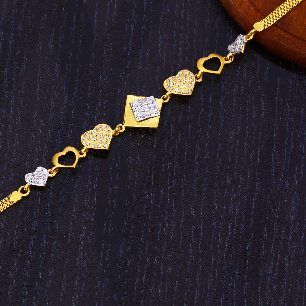 916 Gold Ladies Hallmark Designer Bracelet LB342