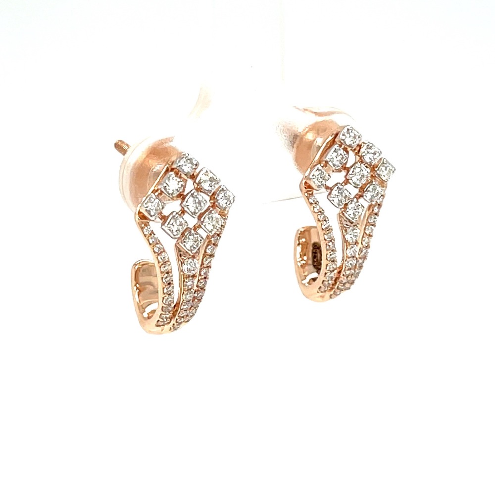 Leena Diamond Hoop Earring in VVS Quality Diamonds