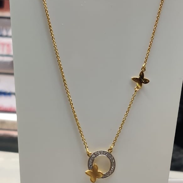 22kt gold casting fancy pendant-chain