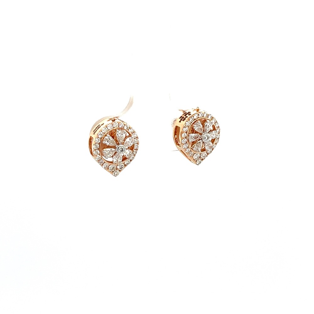 2 Variant Diamond Earring Studs with Pear Shaped Diamonds
