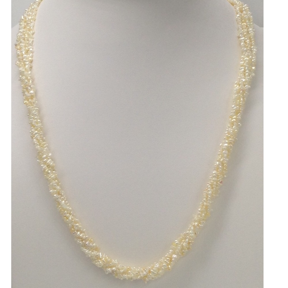 Sea Water Keshi White Flower Pearls Necklace JPM0028