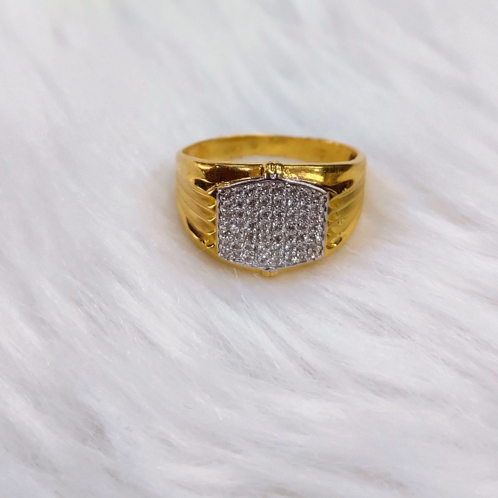 22 carat 916 gents diamond ring
